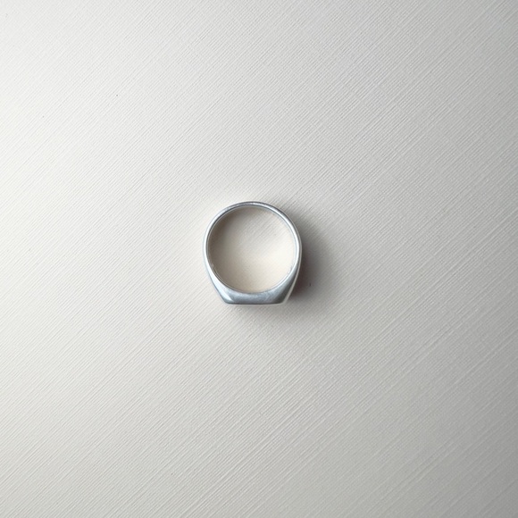 NEW CHAN LUU Ring Signet Ring SQUARE Ring Sterling Silver Ring Size 4 - Picture 5 of 7
